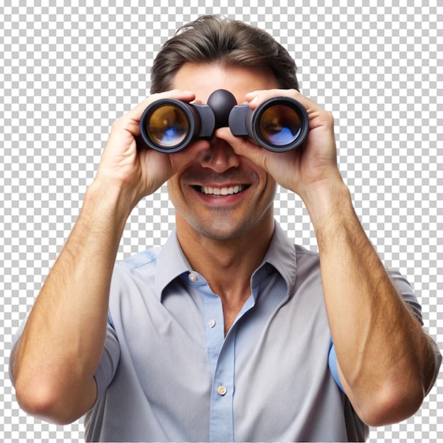 businessman using binoculars