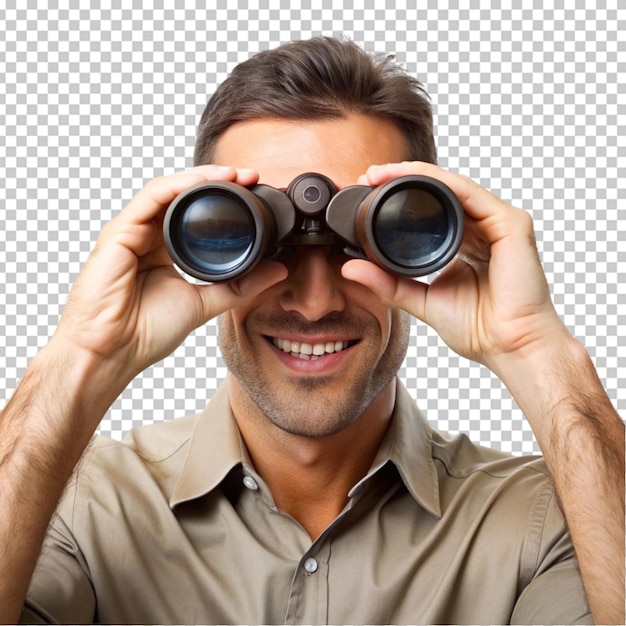 businessman using binoculars