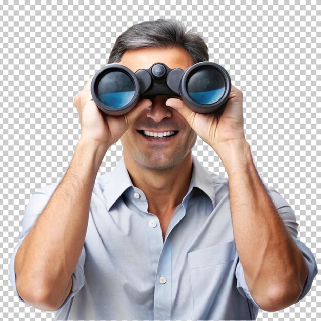 businessman using binoculars