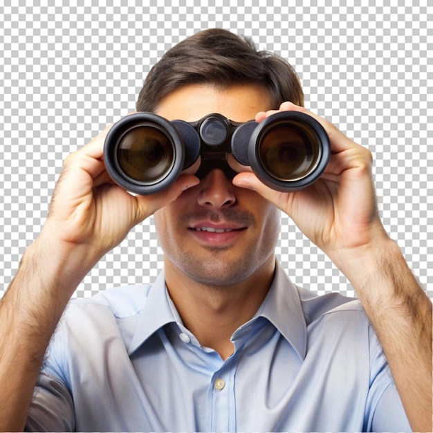 businessman using binoculars