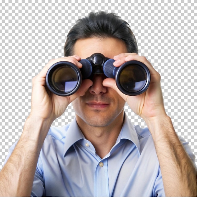 businessman using binoculars