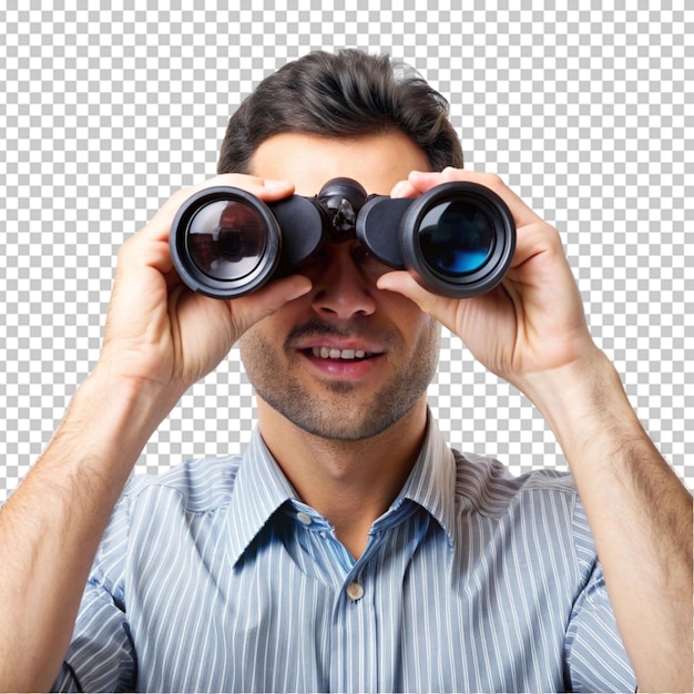 businessman using binoculars