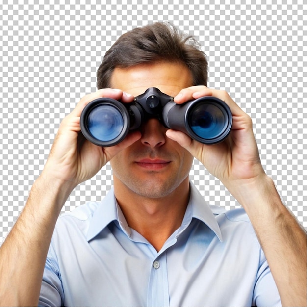 businessman using binoculars