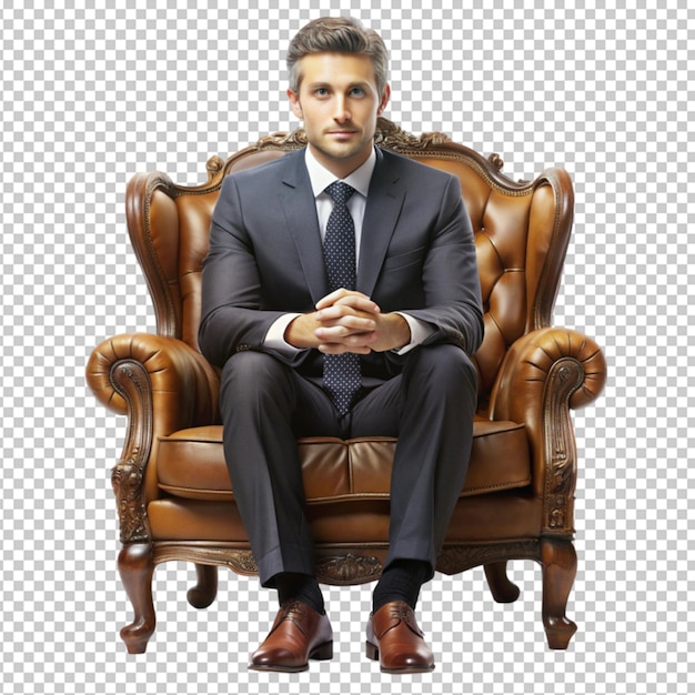 PSD businessman on vintage armchair