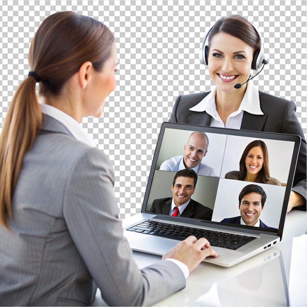 PSD businesswoman on a video call