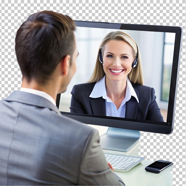 PSD businesswoman on a video call