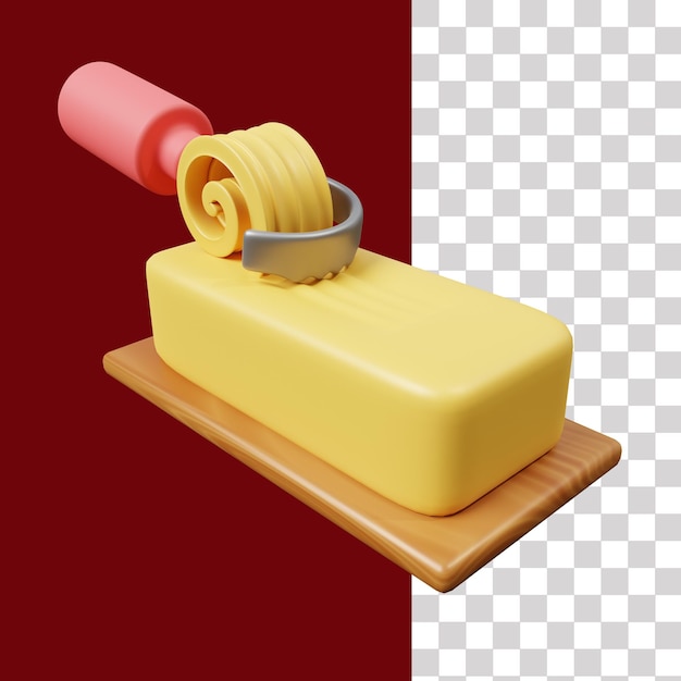 Butter 3D Icon