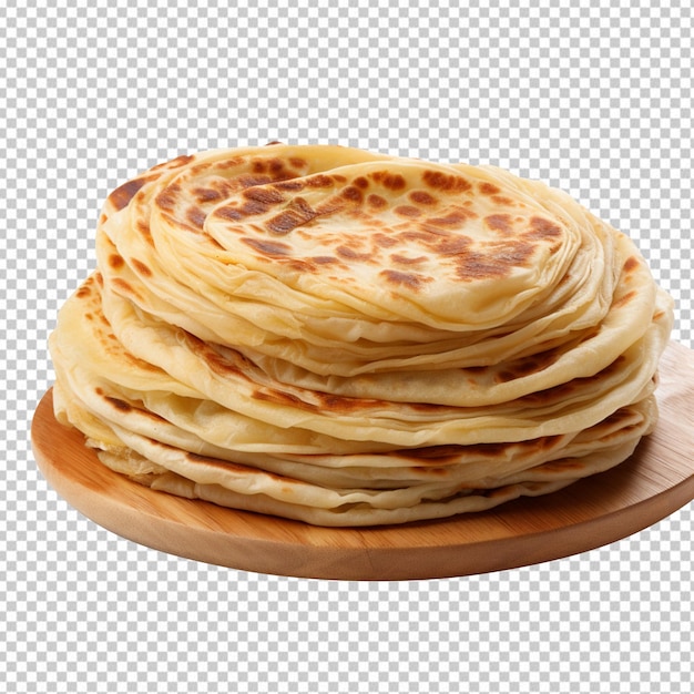 Butter Paratha isolated on transparent background