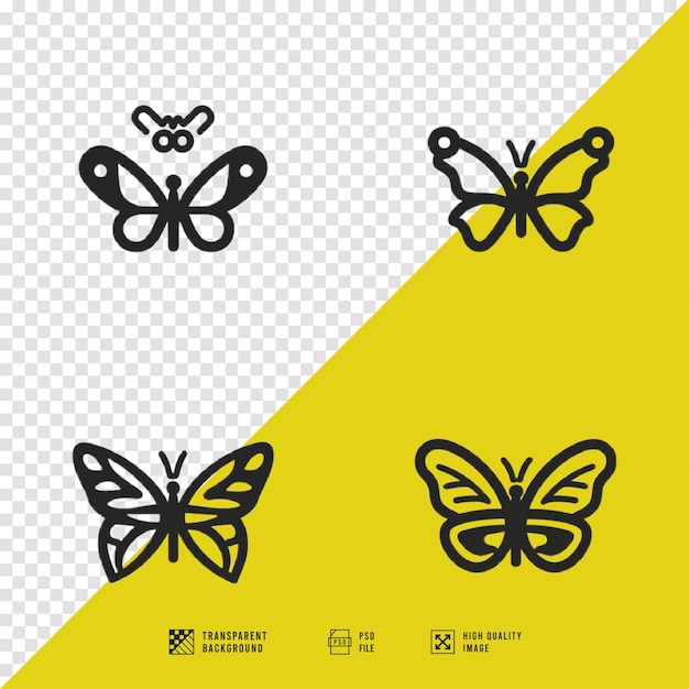 PSD butterfly clip art images without background hd quality