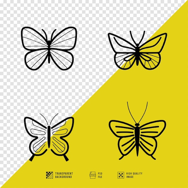 PSD butterfly clip art images without background hd quality