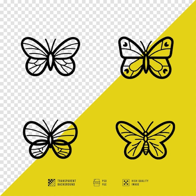 PSD butterfly clip art images without background hd quality