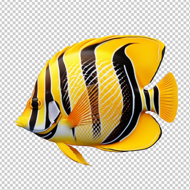 Butterfly fish isolated on transparent background