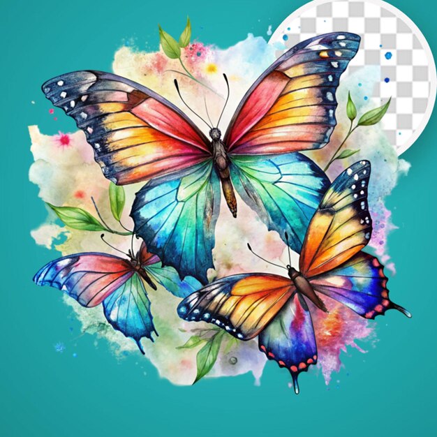 PSD butterfly on a flower wallpapers and images wallpapers