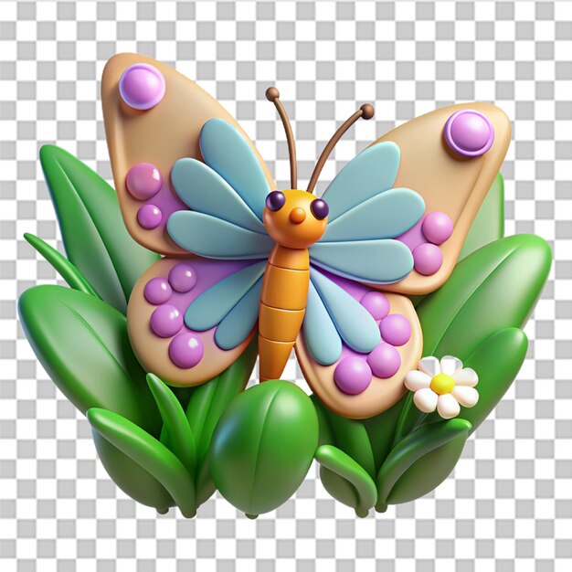 PSD butterfly insect 3d icon illustrations