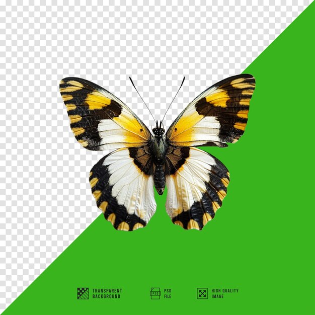 a butterfly is shown on a green background