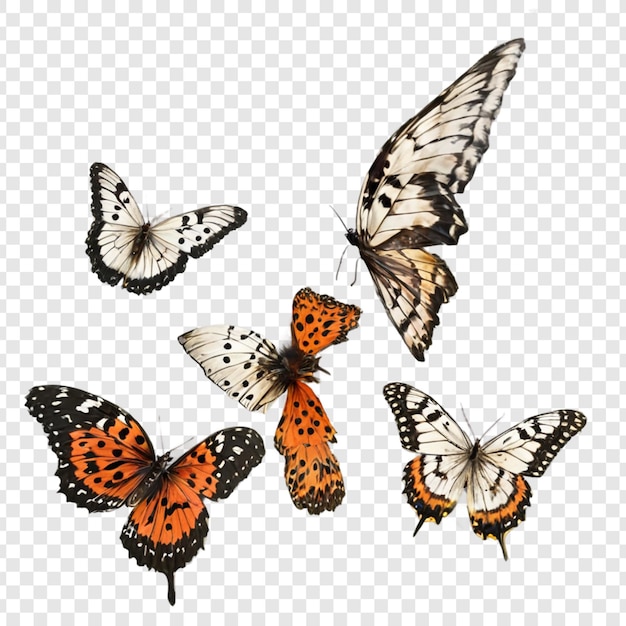 Butterfly Isolated on transparent background PSD