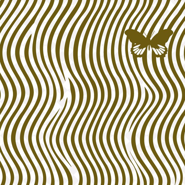 PSD butterfly on a striped background