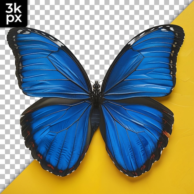 PSD a butterfly with a black background and the letters lm2 on it