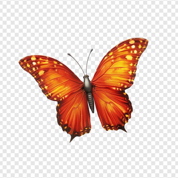 a butterfly with a butterfly on its back on transparent background png