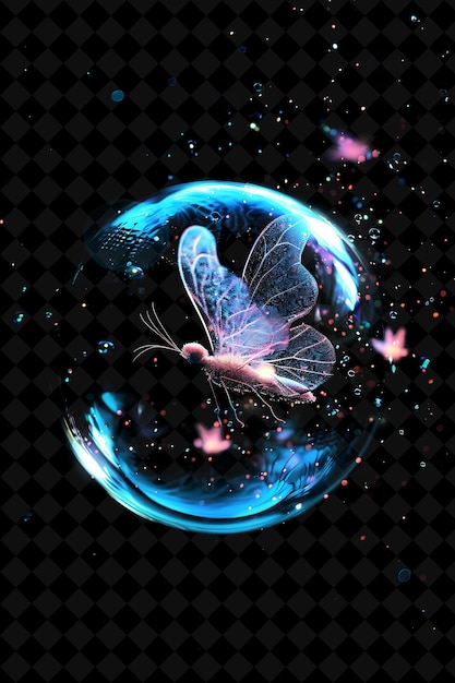 a butterfly with wings and wings on a sphere