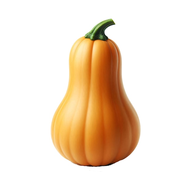 Butternut squash isolated on transparent background