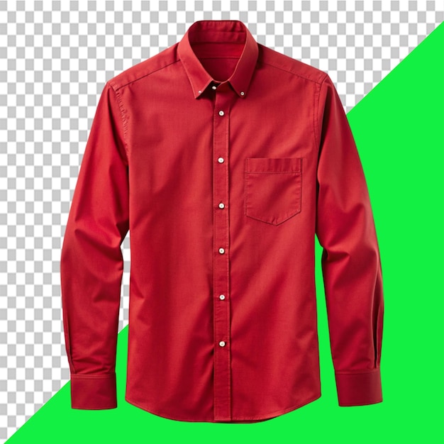 button clothes red on transparent background