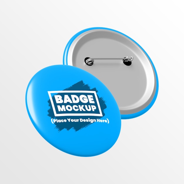 Button Pin Badge Logo Mockup