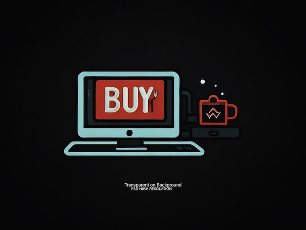 Buy icon in 3d rendering Transparent Background