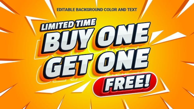 Buy one get one banner template promotion