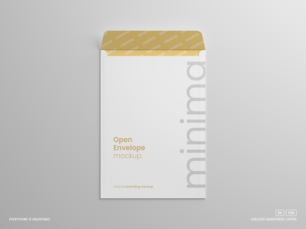 C4 Envelope Mockup top view isolated