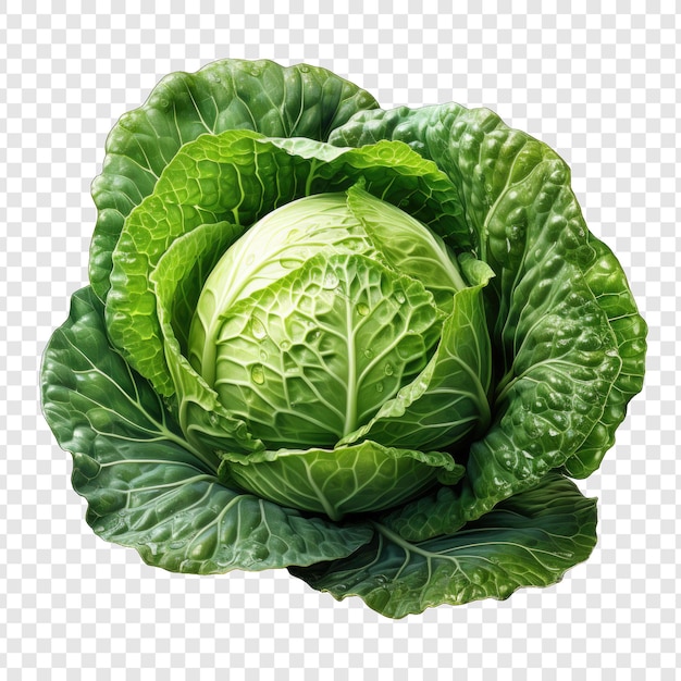 Cabbage isolate style png with White background illustration generative IA