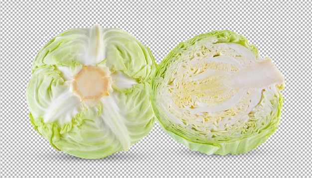 Cabbage isolated on alpha layer