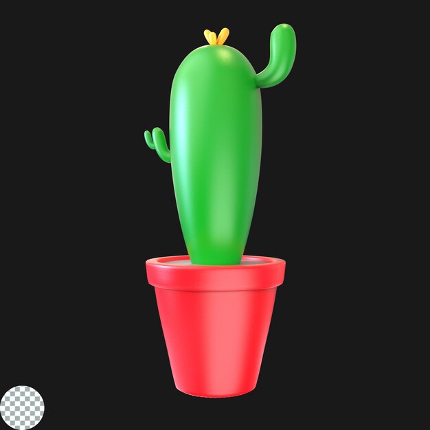 PSD cactus 3d render illustration mexican festival festa junina