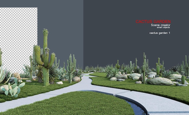 PSD cactus garden