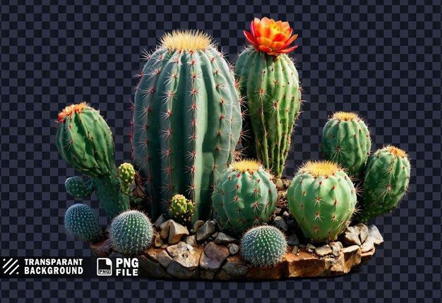 PSD cactus plant isolated on transparent background