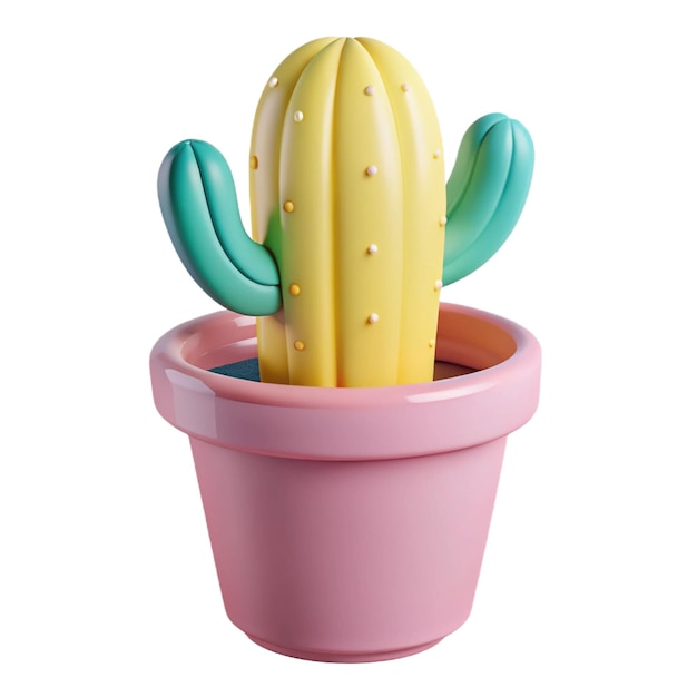 a cactus plant in a pink pot with cactus on it