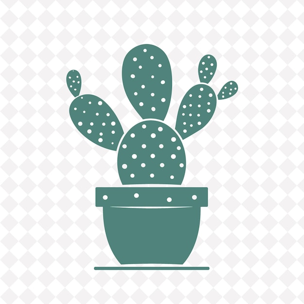 PSD a cactus plant in a pot with a white background