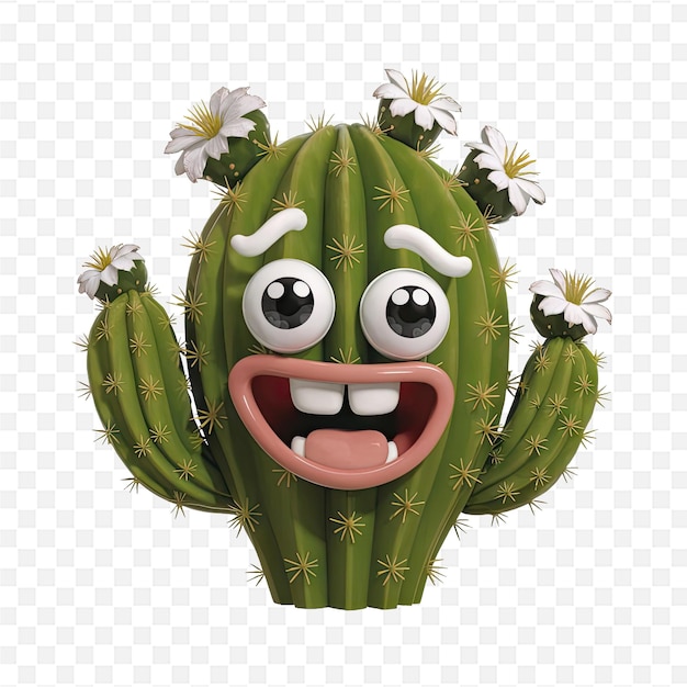 a cactus with a face that says quot face quot on it