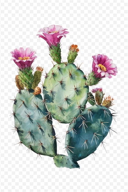 a cactus with flowers and the word cactus