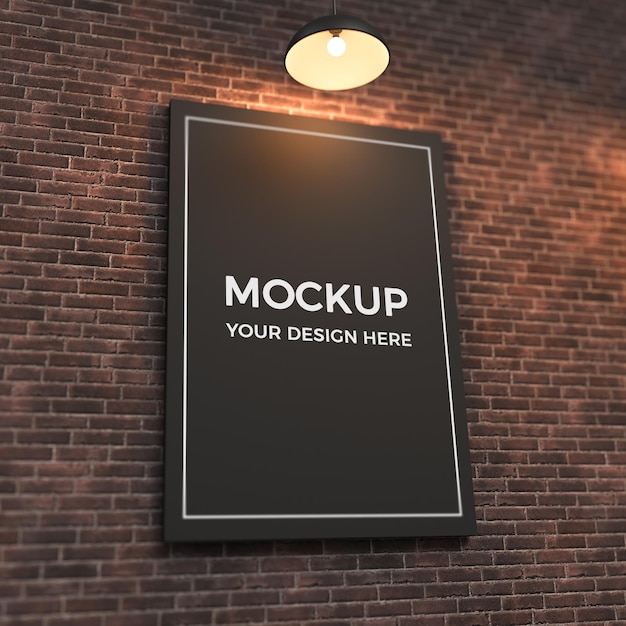 Cafe shop sign mockup