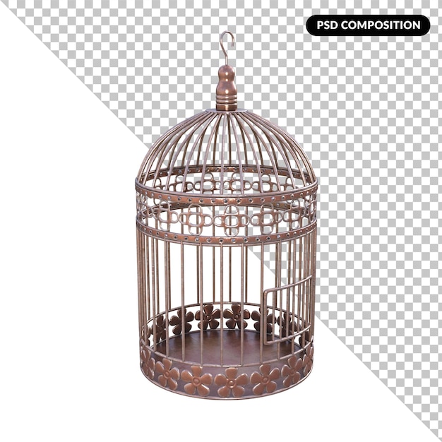 cage isolated 3d rendering