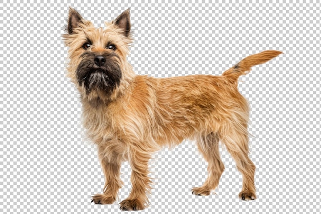 PSD cairn terrier standing isolated on transparent background