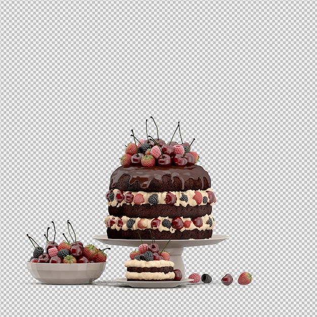  Cake 3D isolated render