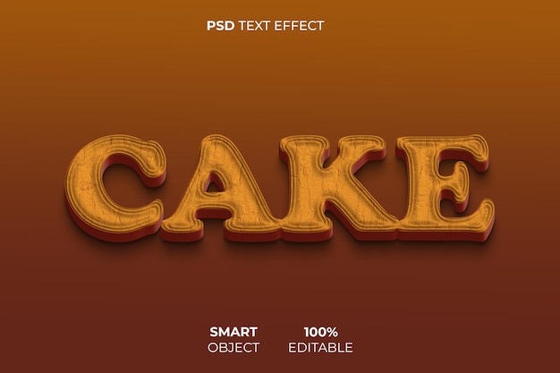 Cake 3d text effect