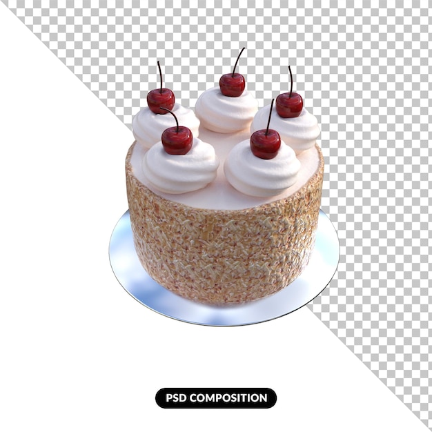 Cake delicious 3d render