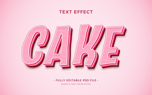 Cake text effect design