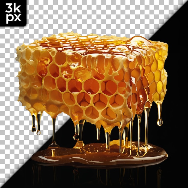 a cake that has the image of a honeycomb