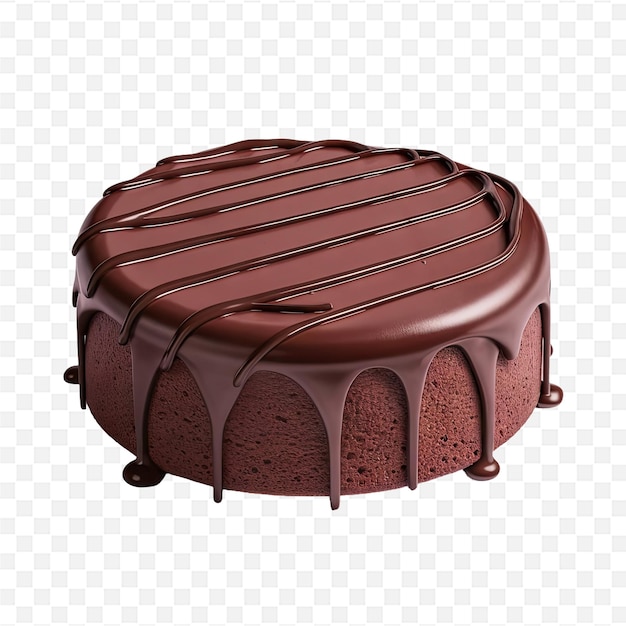 a cake with chocolate frosting and a piece of chocolate cake