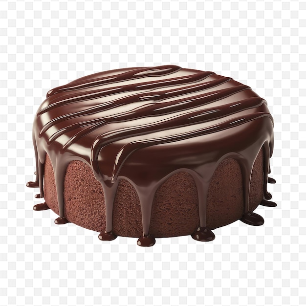 a cake with chocolate sauce and a chocolate drizzle