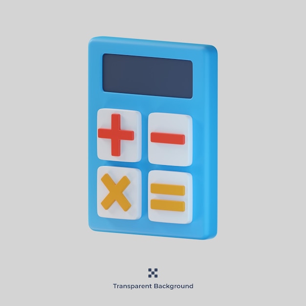 Calculator 3d icon illustration